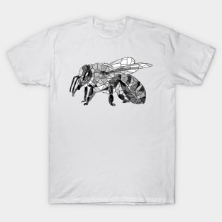 Honey Bee Geometric Sketch Art T-Shirt